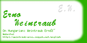 erno weintraub business card